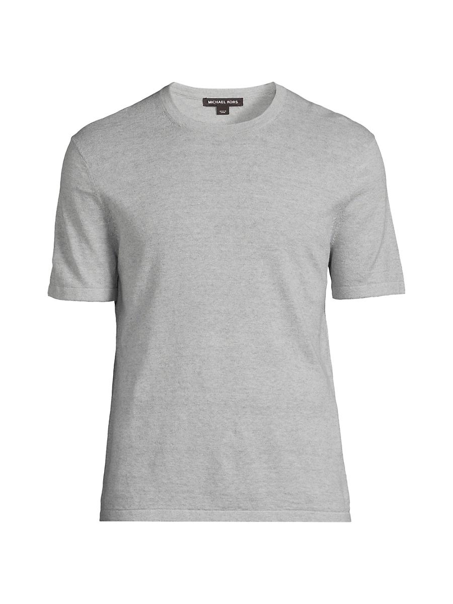 Mens Linen-Cotton Crewneck T-Shirt Product Image