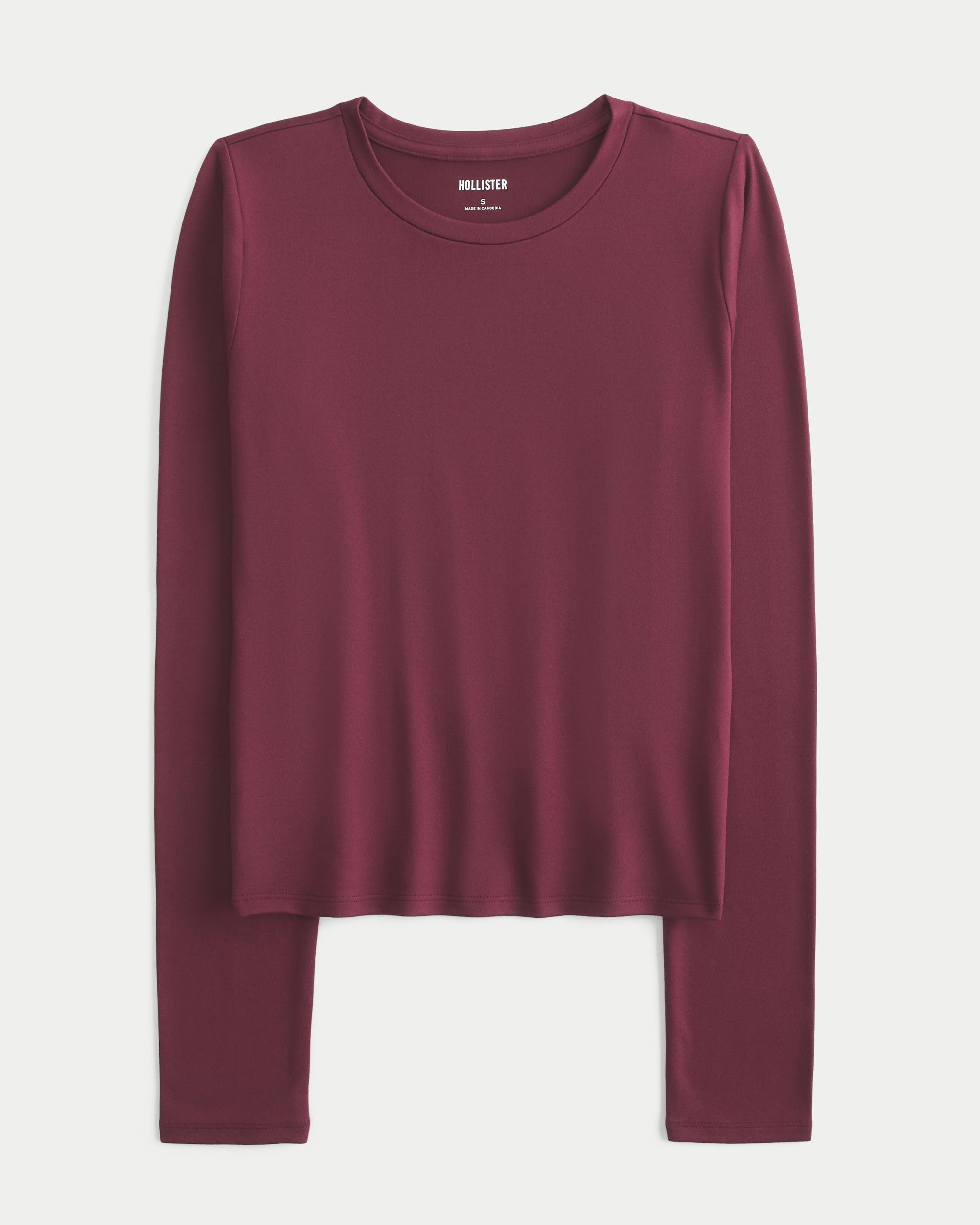 Seamless Fabric Long-Sleeve Crew Top Product Image