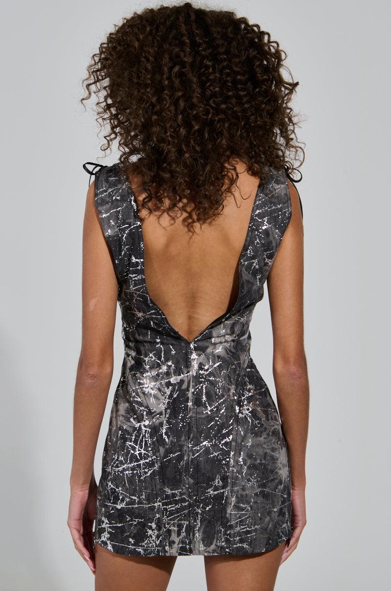 JADED ABSTRACT MINI DRESS Product Image