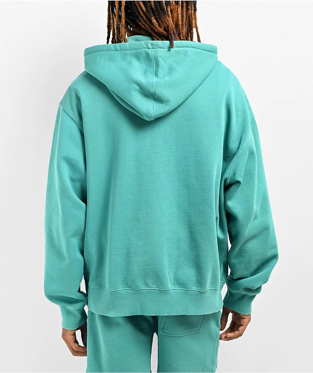 Ninth Hall Fundamentals Bay Blue Boxy Zip Hoodie Product Image