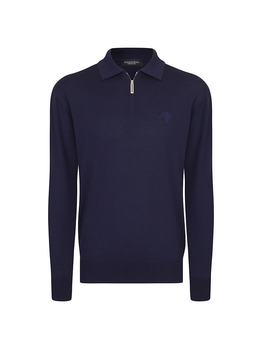 Mens Zip Polo Shirt Product Image
