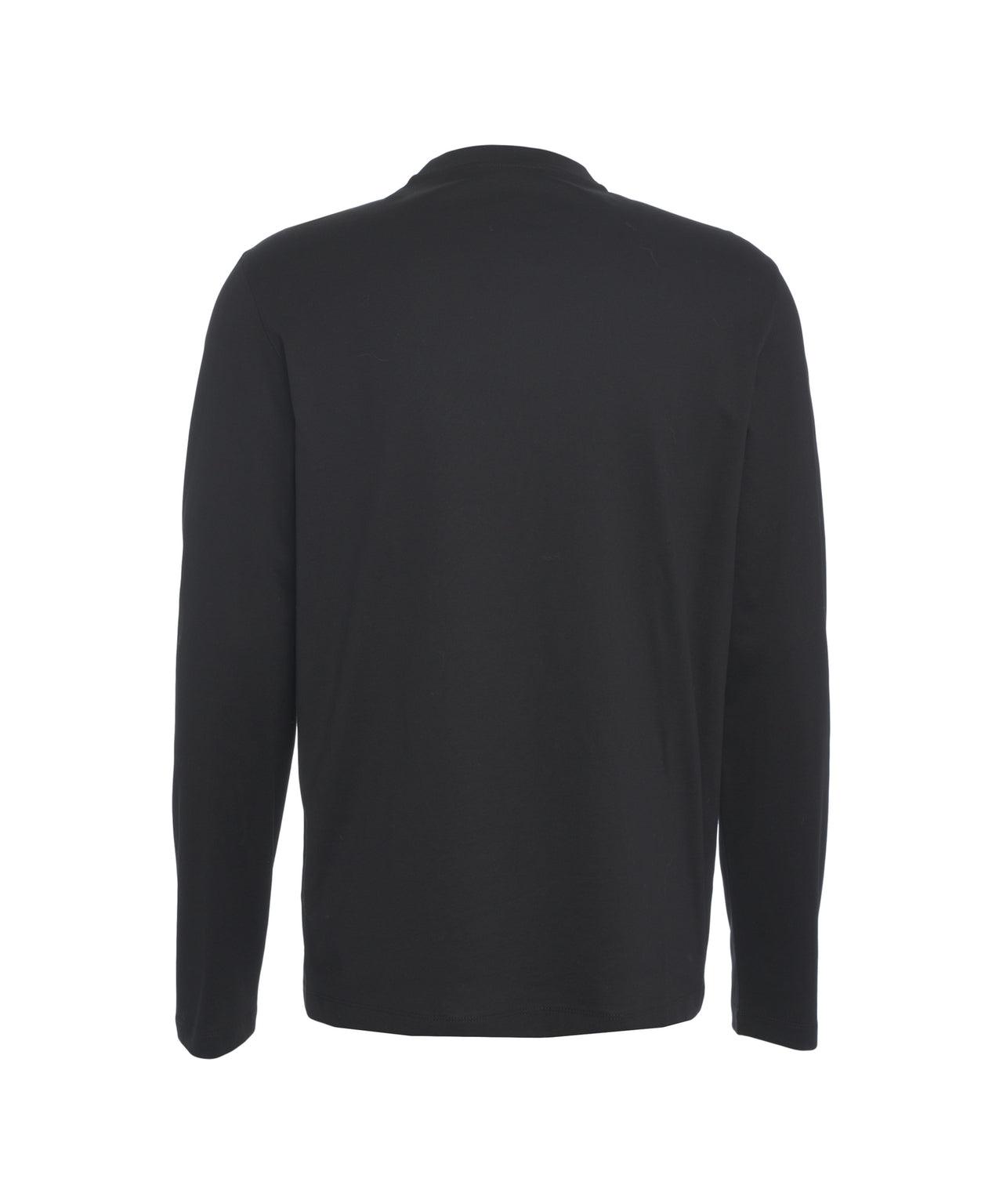Long-sleeved t-shirt with button placket Product Image