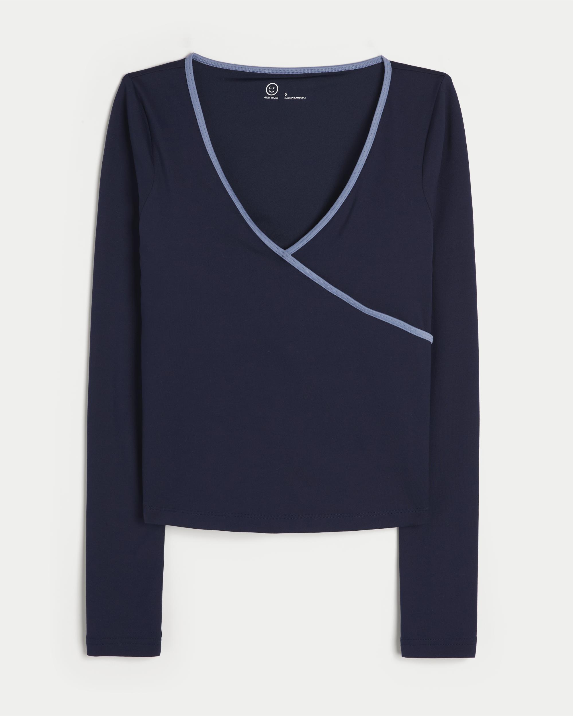 Gilly Hicks Active Tipped Wrap Top Product Image