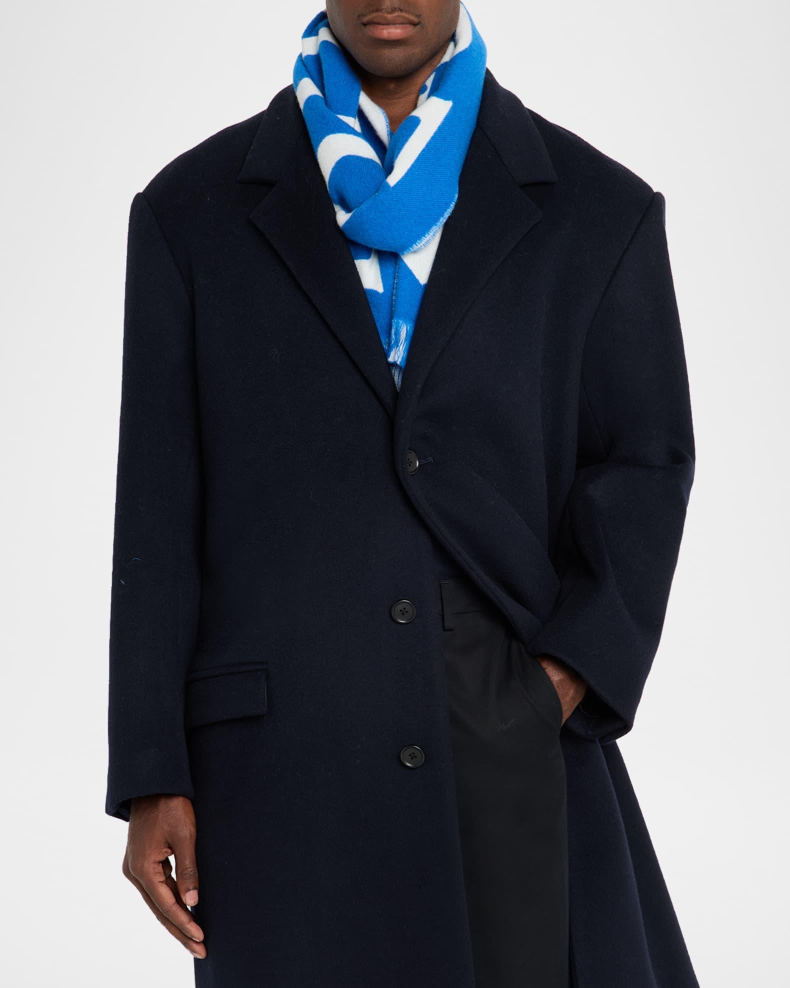 Men's Wool Logo Text B Shield Scarf Product Image