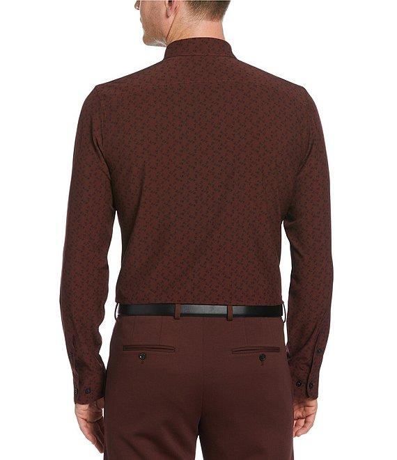 Perry Ellis Performance Stretch Allover Print Long Sleeve Woven Shirt Product Image