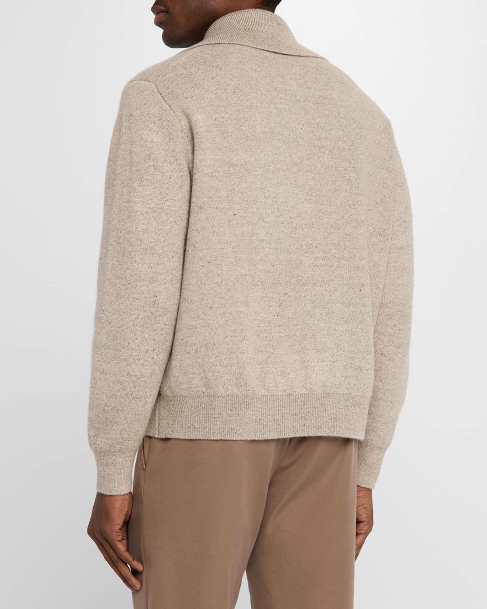 Men's Feriolo Linen and Cashmere Half-Zip Sweater Product Image