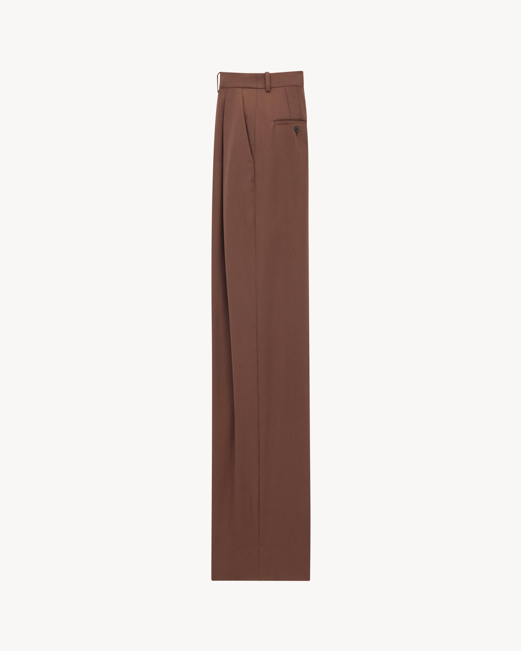wide-leg pants in wool gabardine Product Image