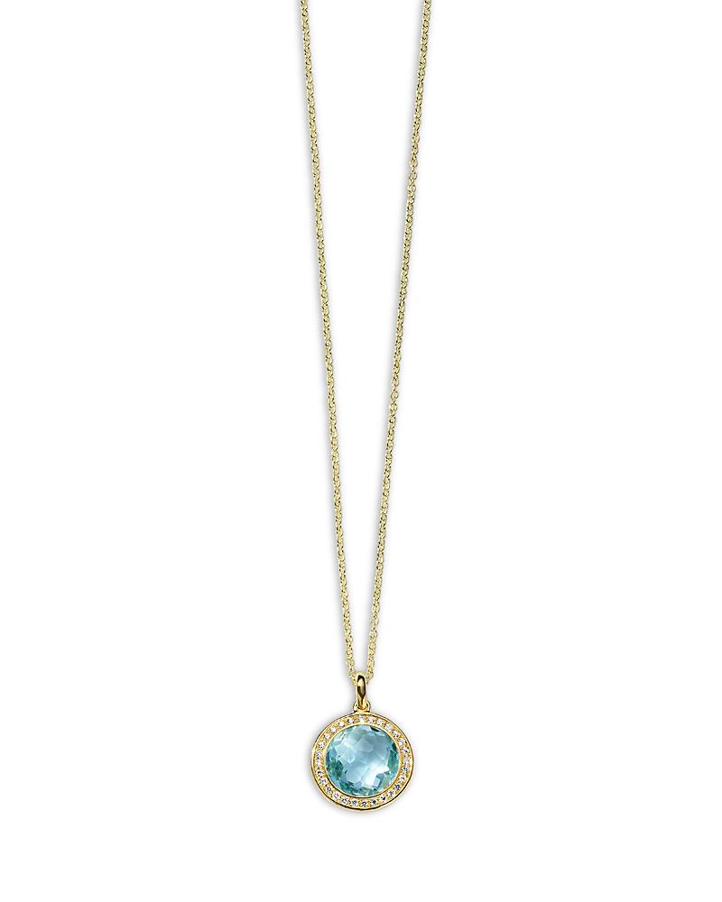 Womens Lollipop Small 18K Yellow Gold, Turquoise & Diamond Pendant Necklace Product Image
