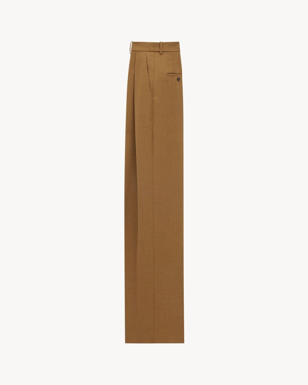 wide-leg pants in wool chiné Product Image
