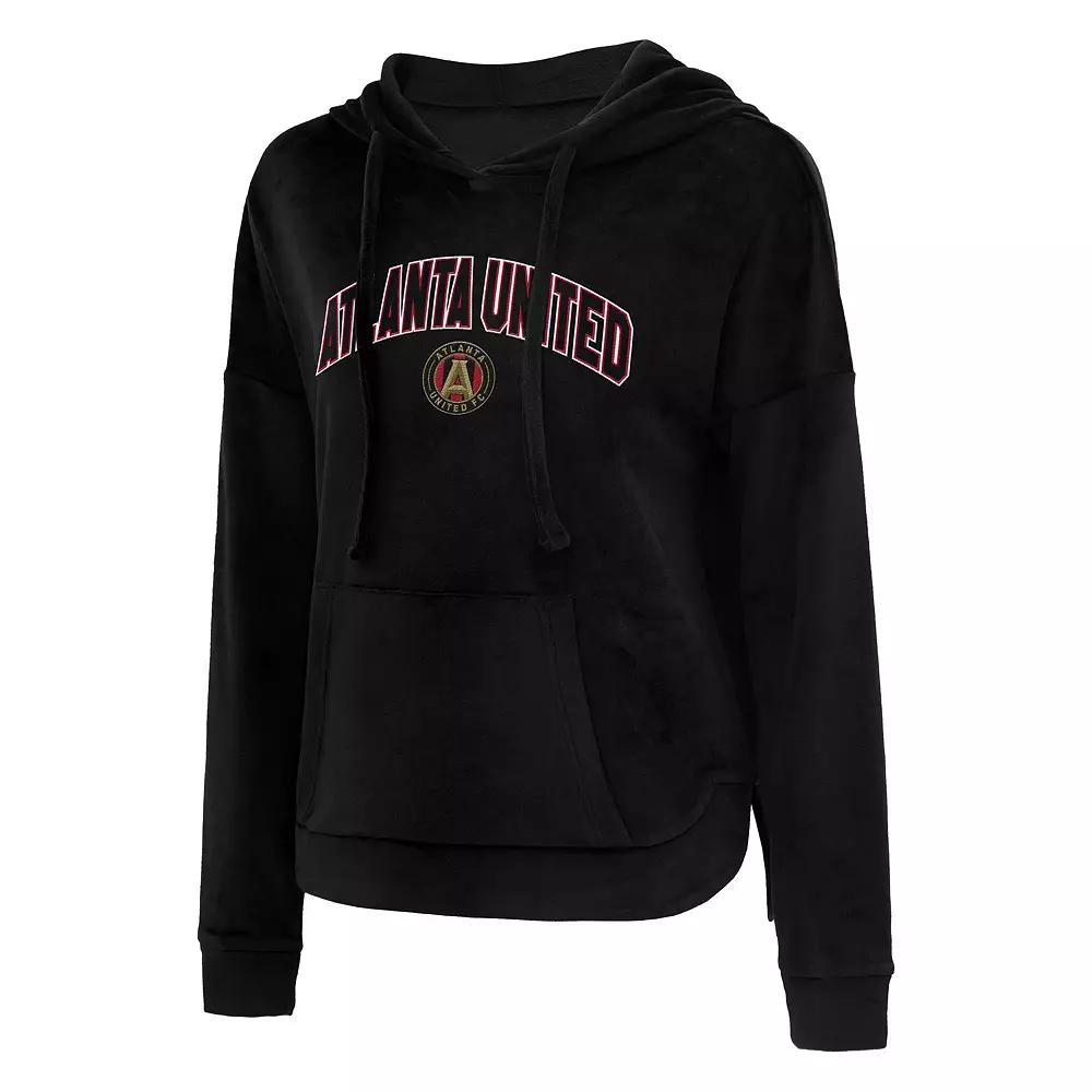 Women's Concepts Sport Black Atlanta United FC Intermission Velour Pullover Hoodie,  Product Image