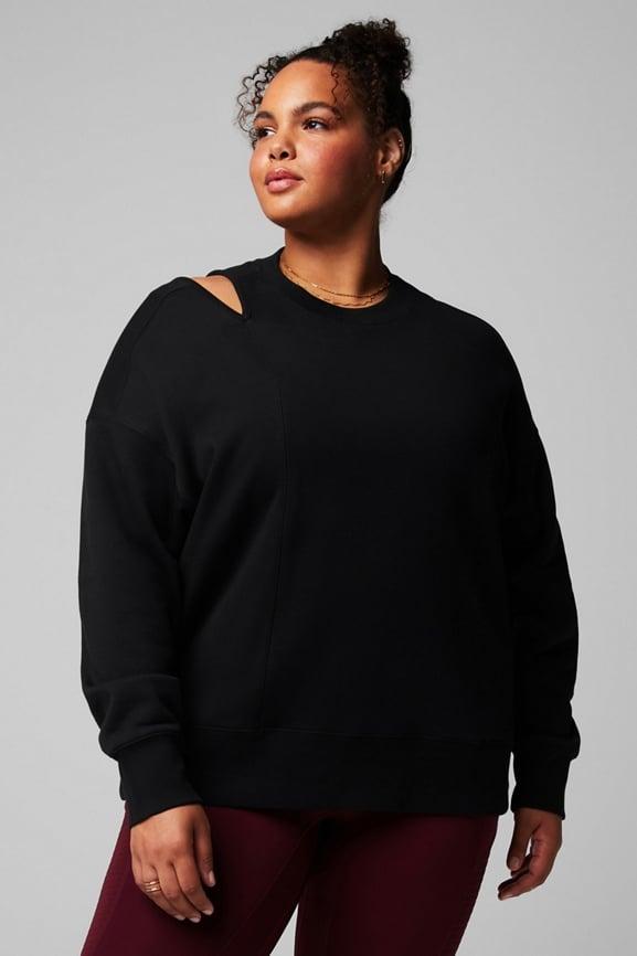 Cozy Fleece Cut Out Sweatshirt Product Image