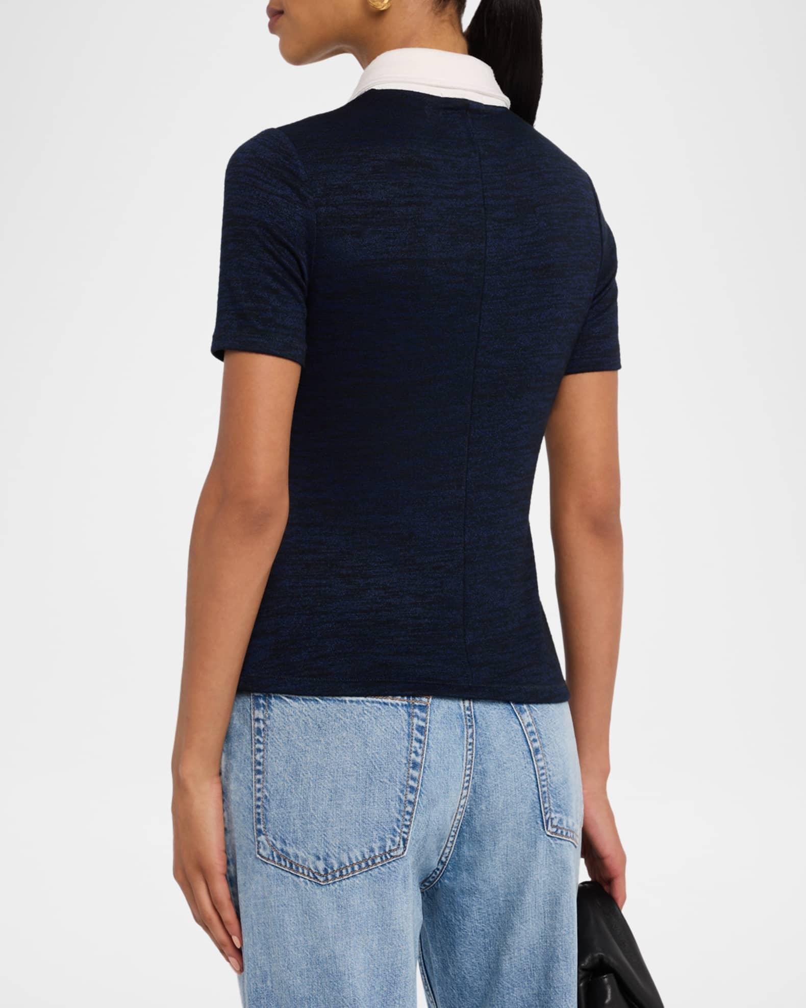 The Knit Button Polo Top Product Image