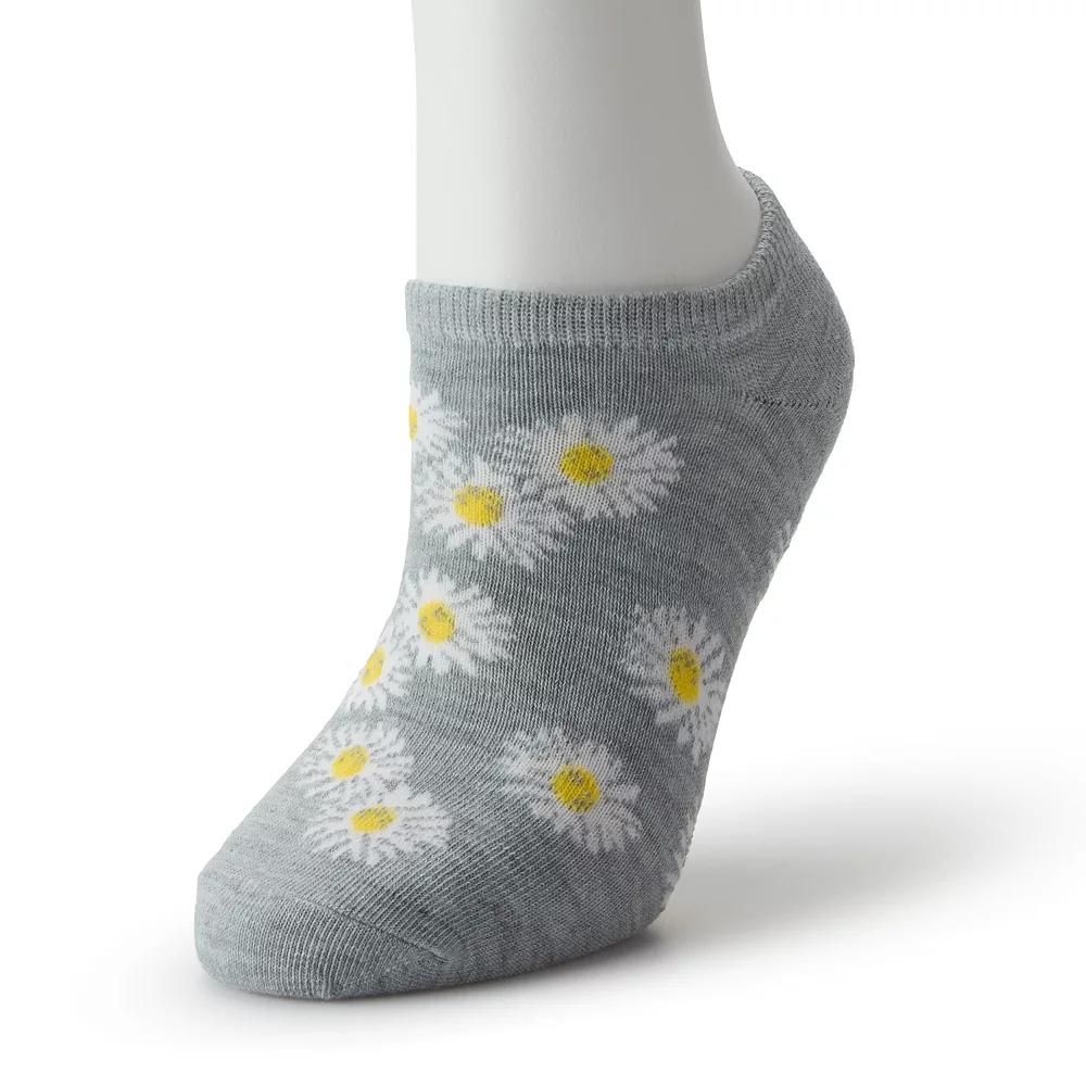 Women's Daisy No Show Socks, Size: 9-11, Lt Grey Product Image