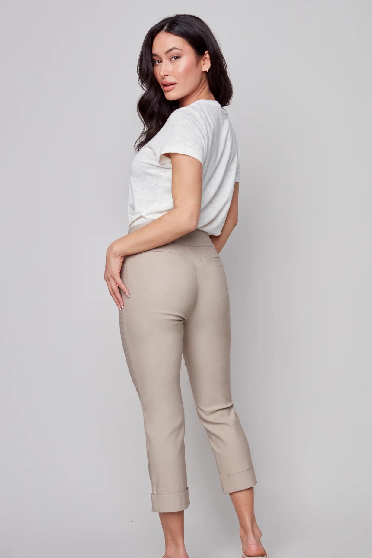 Stretch Pull-On Capri Pants Product Image