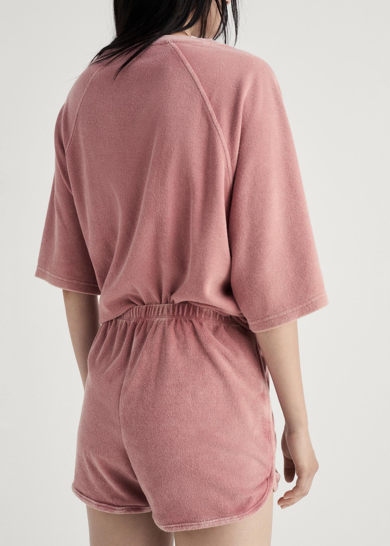 Terry cotton overdyed shorts - Women | MANGO USA Product Image