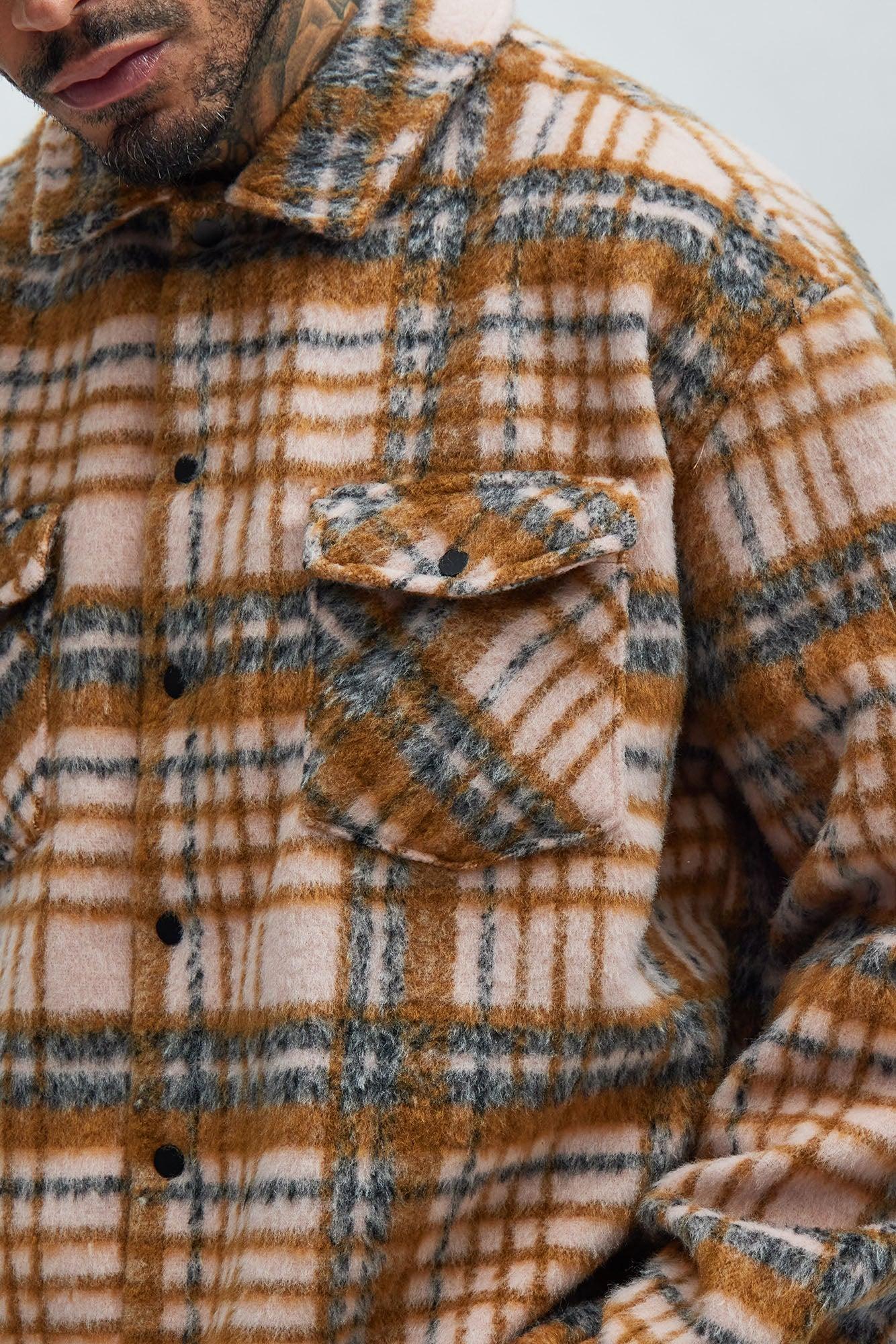 Jackson Mohair Oversized Shirt - Pink/combo Product Image