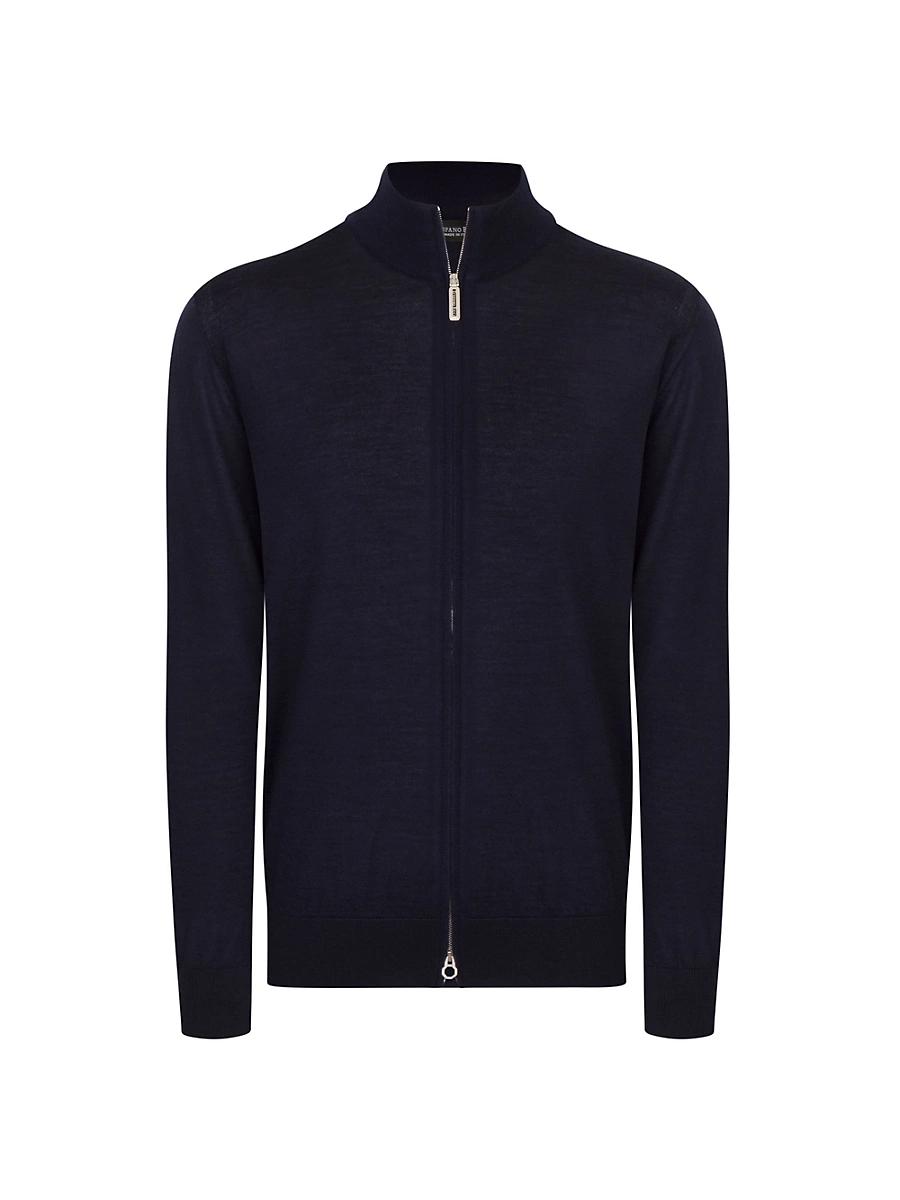 Mens Cashmere And Silk Knit Blouson Sweater Product Image