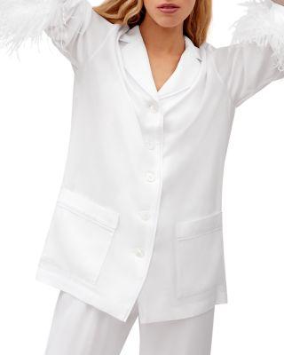 Feather Trim Pajama Set - Exclusive Product Image