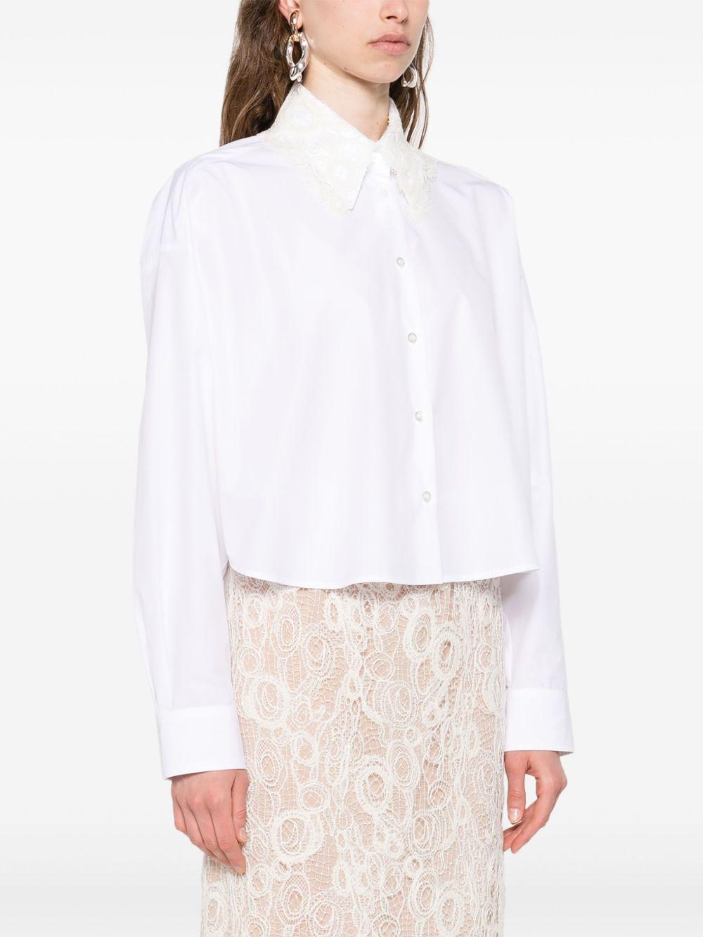 embellished-collar shirt Product Image