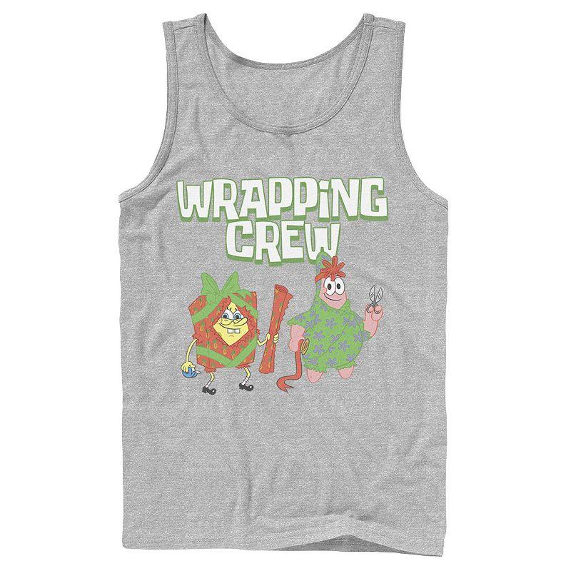 Men's Nickelodeon Spongebob Squarepants Patrick Wrapping Crew Christmas Graphic Tank Top,  Product Image