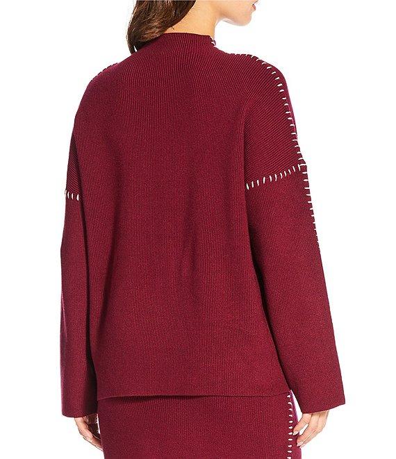 Skies Are Blue Funnel Neck Long Sleeve Knit Coordinating Sweater Product Image