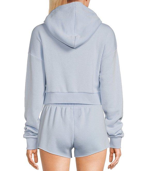 KatieJNYC Dylan Coordinating Crop Zip Up Drawstring Hoodie Product Image
