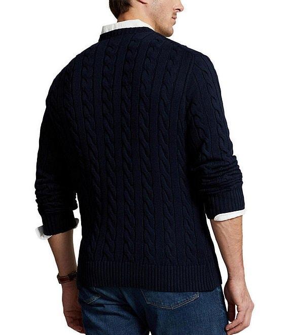 Polo Ralph Lauren Big & Tall Cable Knit Cotton Sweater Product Image