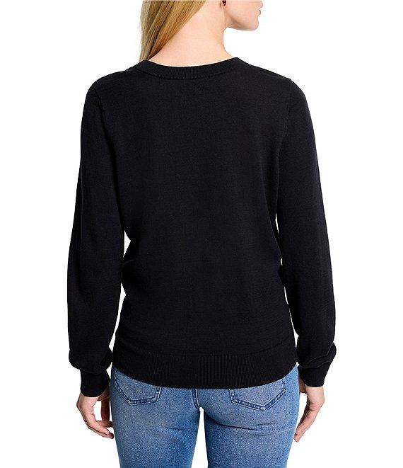 NIC + ZOE Pure Cotton Round Neck Long Sleeve Sweater Product Image
