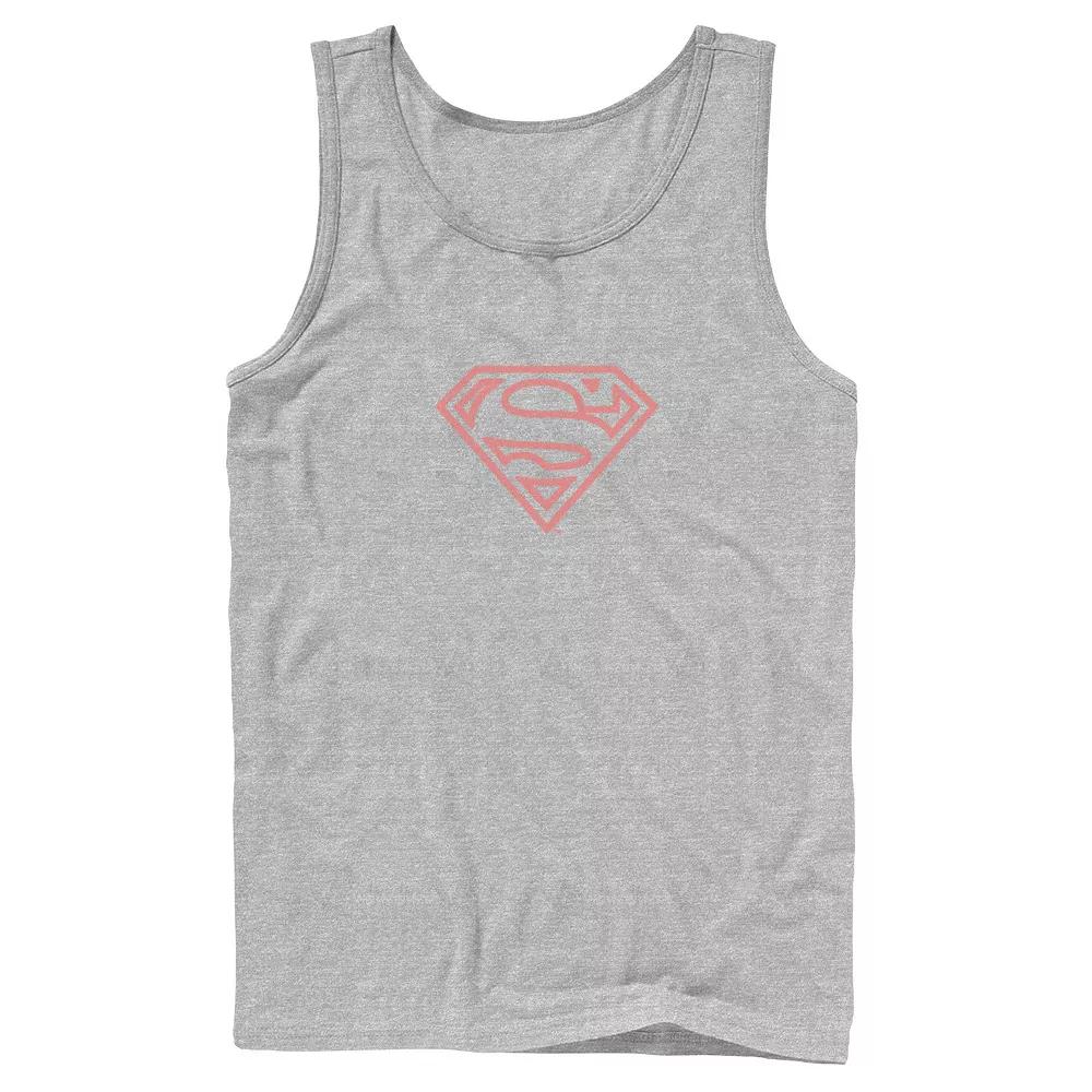 Men's DC Comics Superman Red Line Art Logo Tank Top,  Product Image