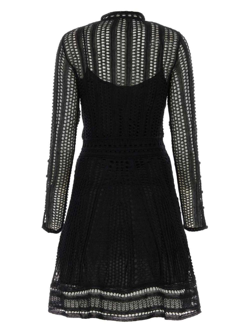CHLOÉ Black Linen Blend Mini Dress Product Image