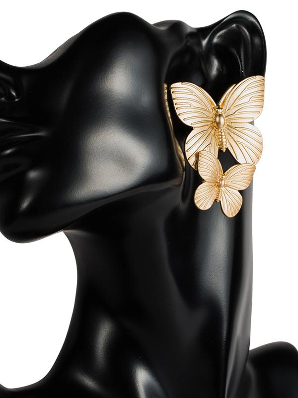 Normcore Butterfly Shape Drop Earrings Product Image