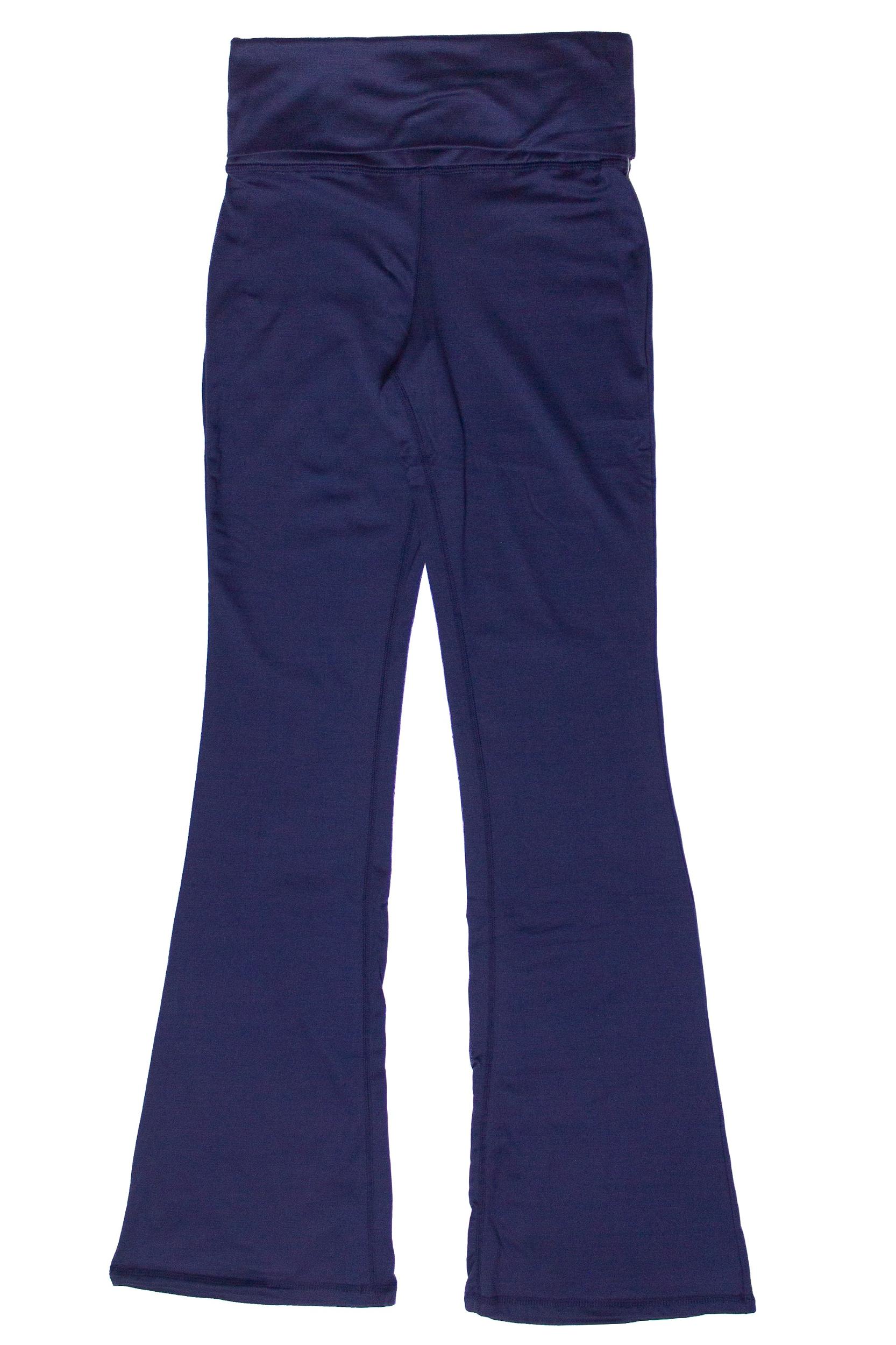 Fold Over Fleece Lined Flare Leggings Product Image