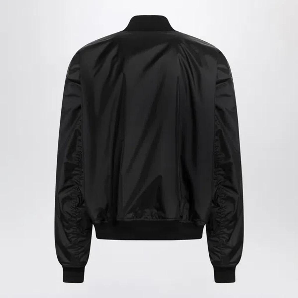 BALENCIAGA Nylon Uniform Merch Large Fit Bomber In Black Product Image