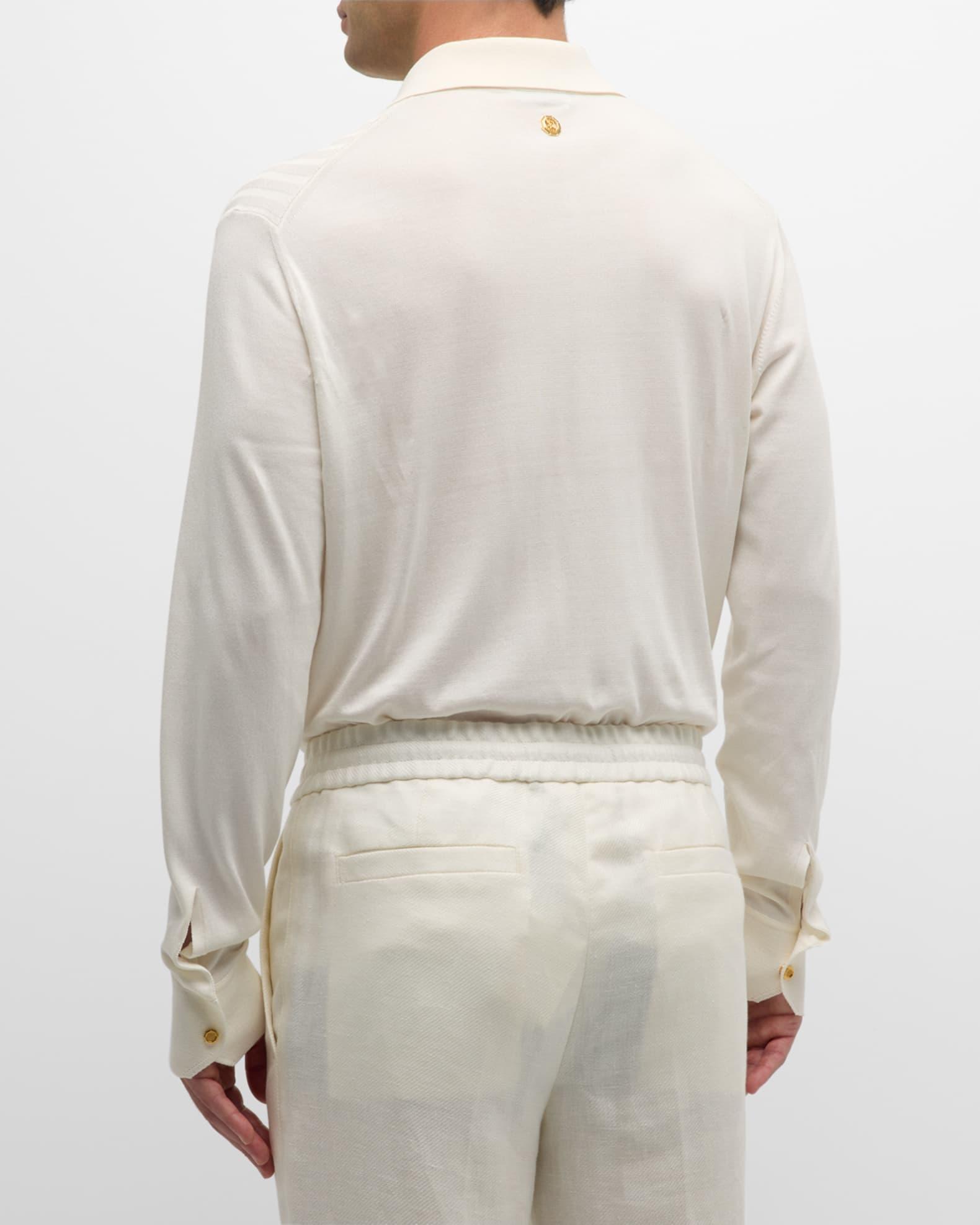 Men's Knit Button-Down Shirt Product Image