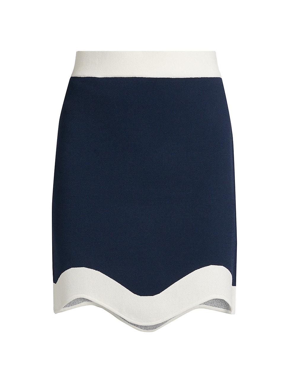 Womens Dean Knit Scallop-Hem Miniskirt Product Image