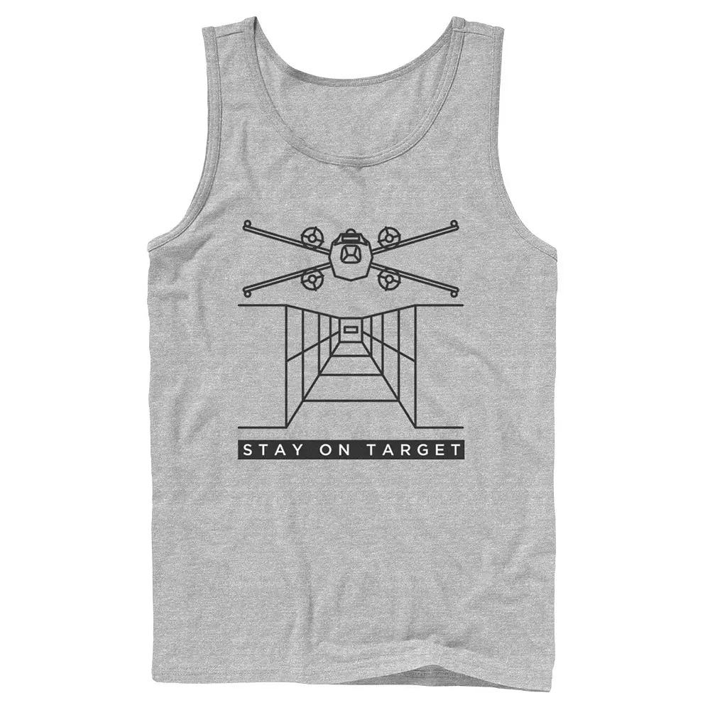 Men's Star Wars Stay On Target Line Art Tank Top,  Product Image