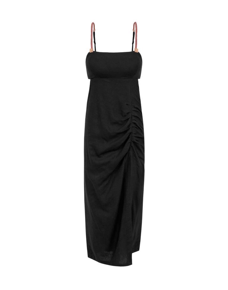 Mira Midi Dress - Black Product Image