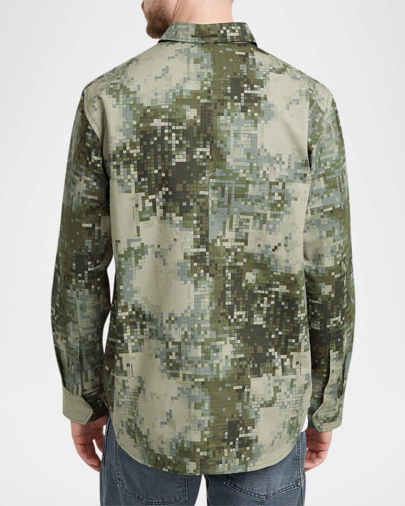 Men's Cargo Pocket Casual Button-Down Shirt Product Image