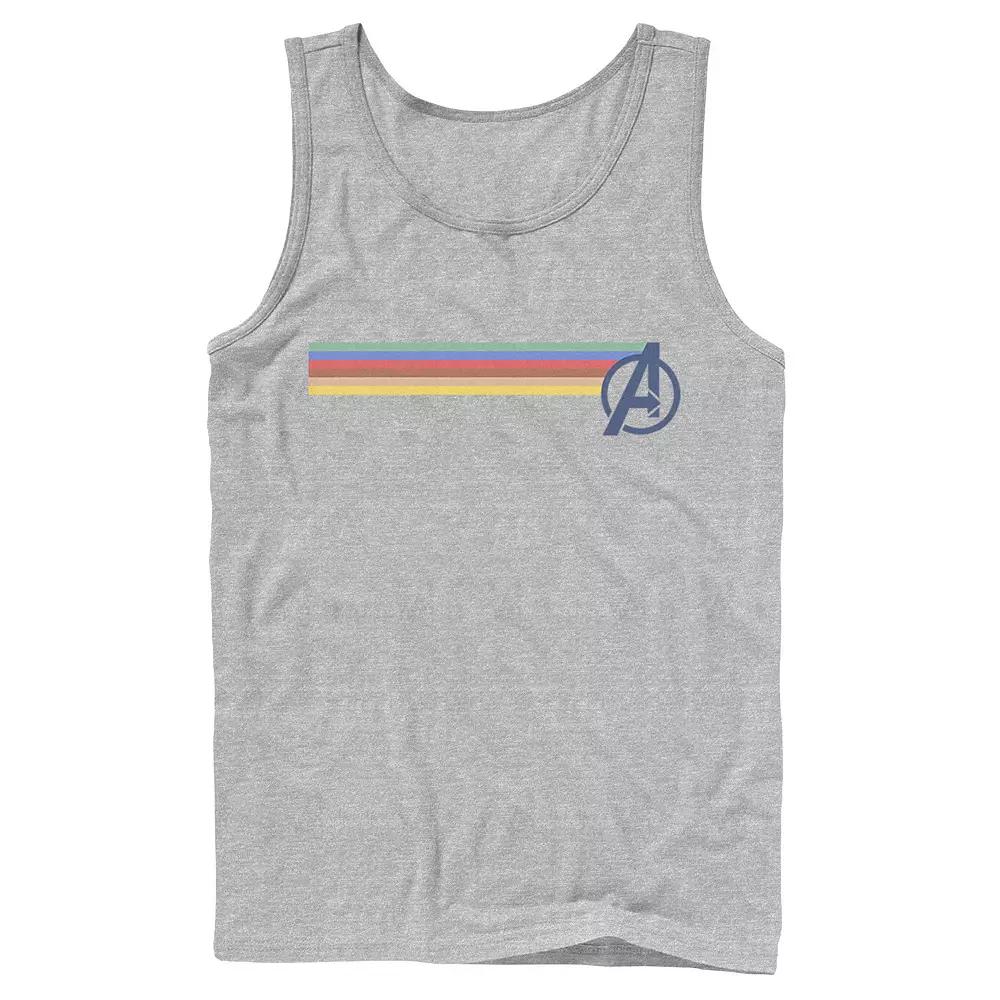 Men's Marvel Avengers Rainbow Colors Classic Logo Tank Top,  Product Image