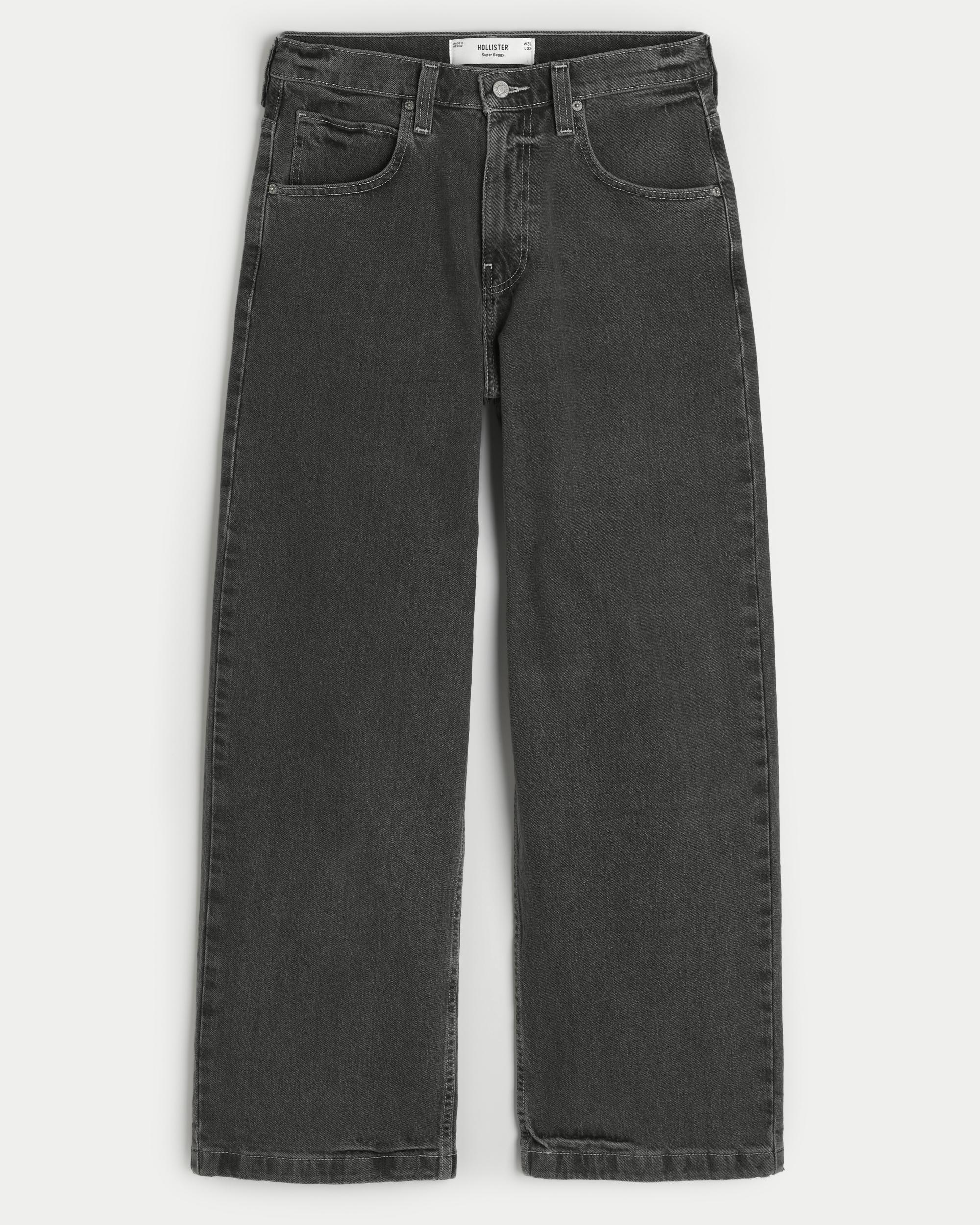Washed Black Super Baggy Jeans Product Image