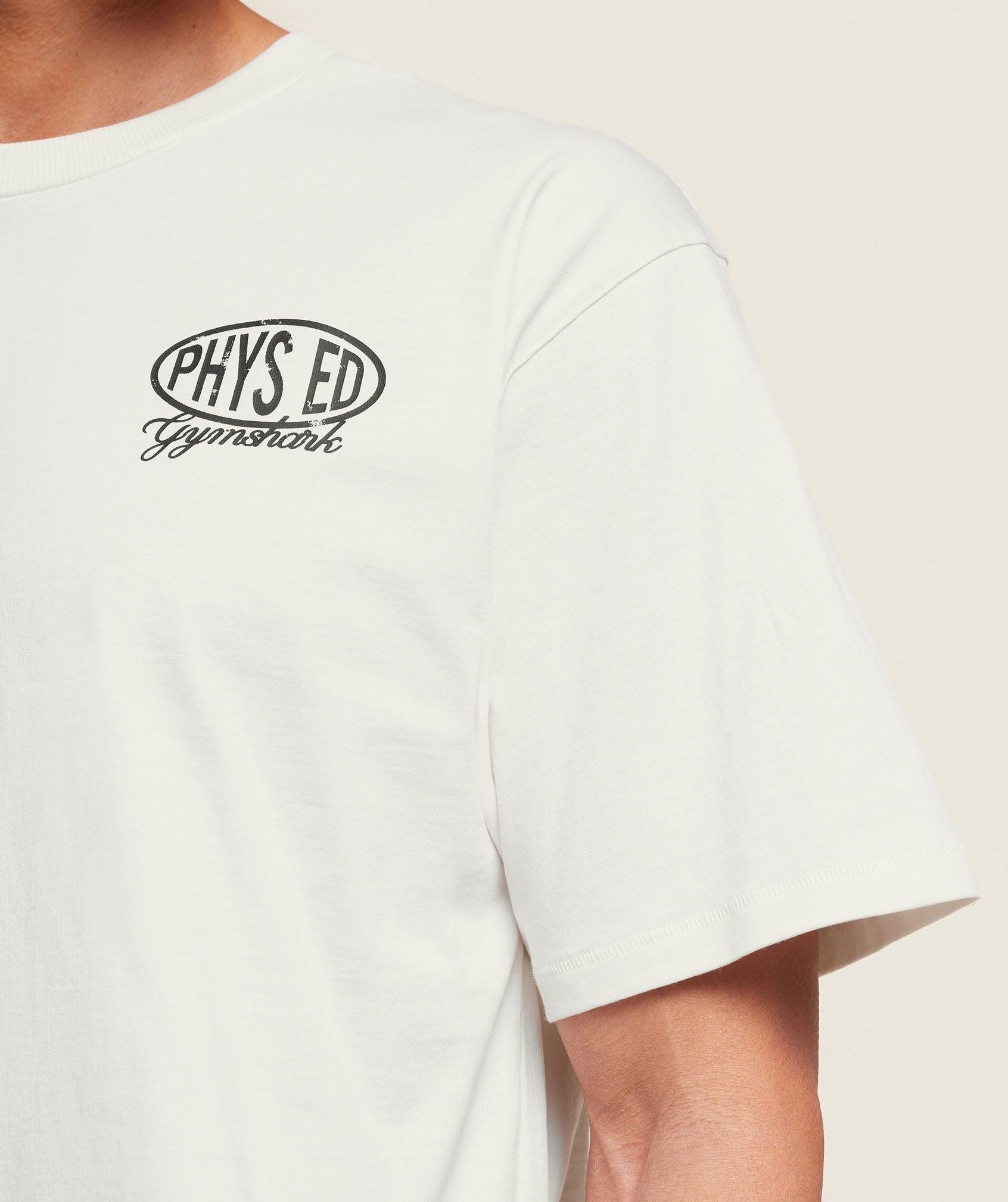Gymshark Phys Ed T-Shirt - Soft White Male Product Image