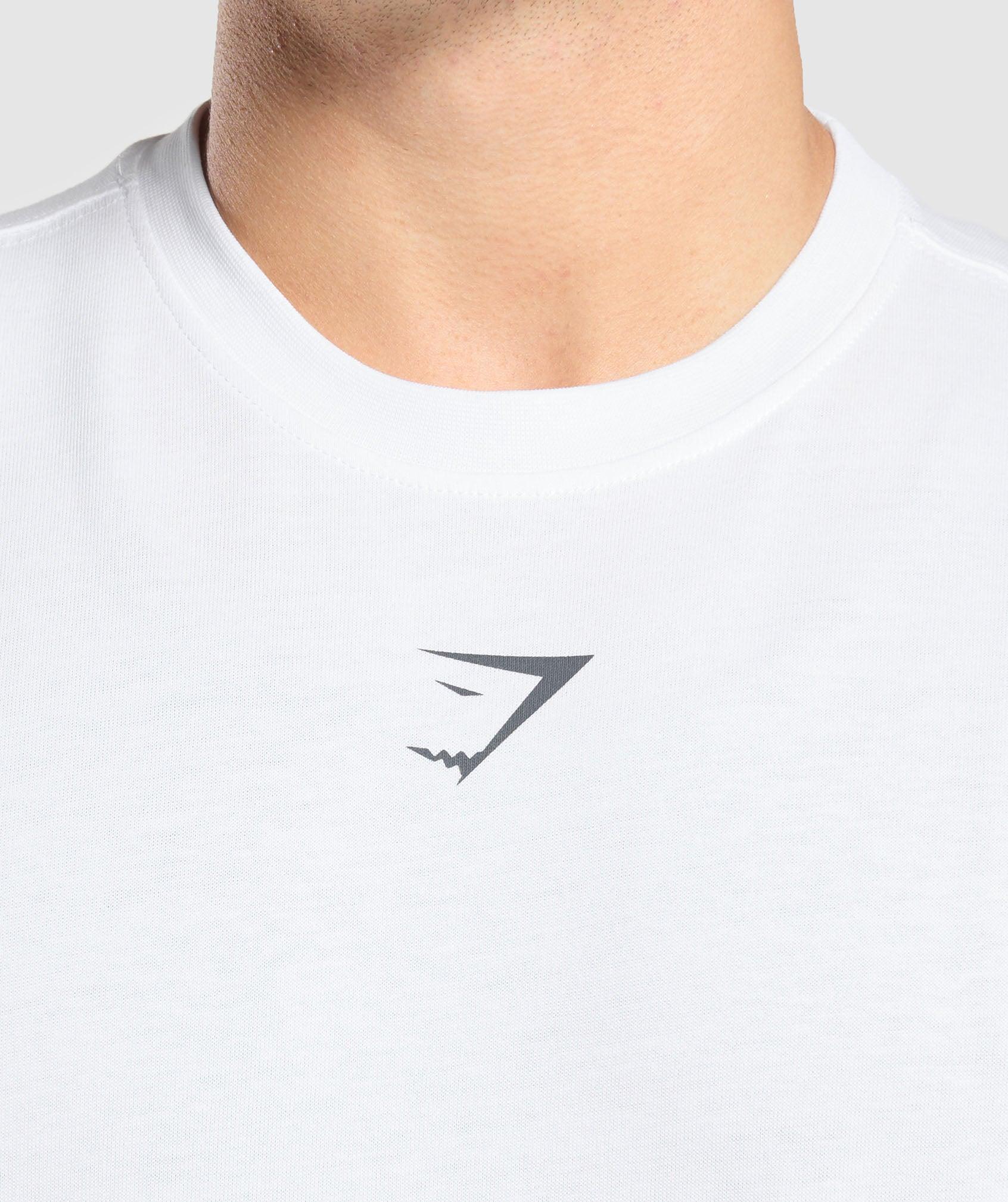 Gymshark Lifting Club T-Shirt - White/Pitch Grey Male Product Image