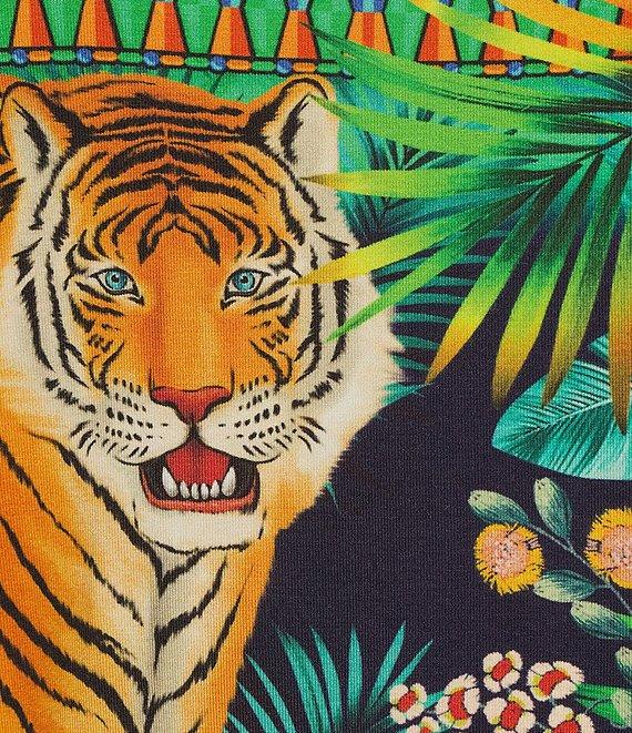 JOHNNY WAS Janie Favorite Knit Tiger Print Crew Neck Short Sleeve Tee Product Image