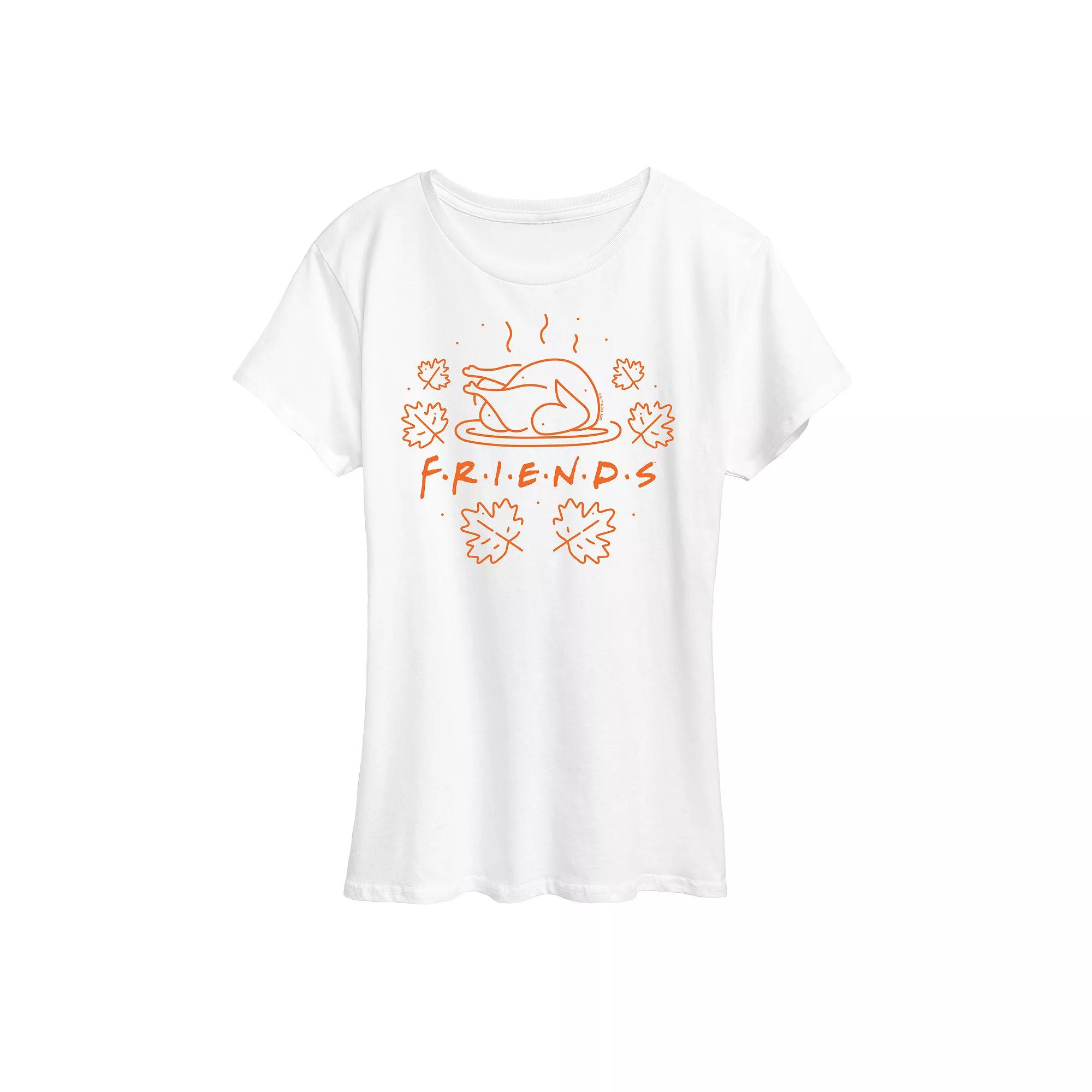 Women's Friends Logo With Turkey Graphic Tee, Girl's,  Product Image