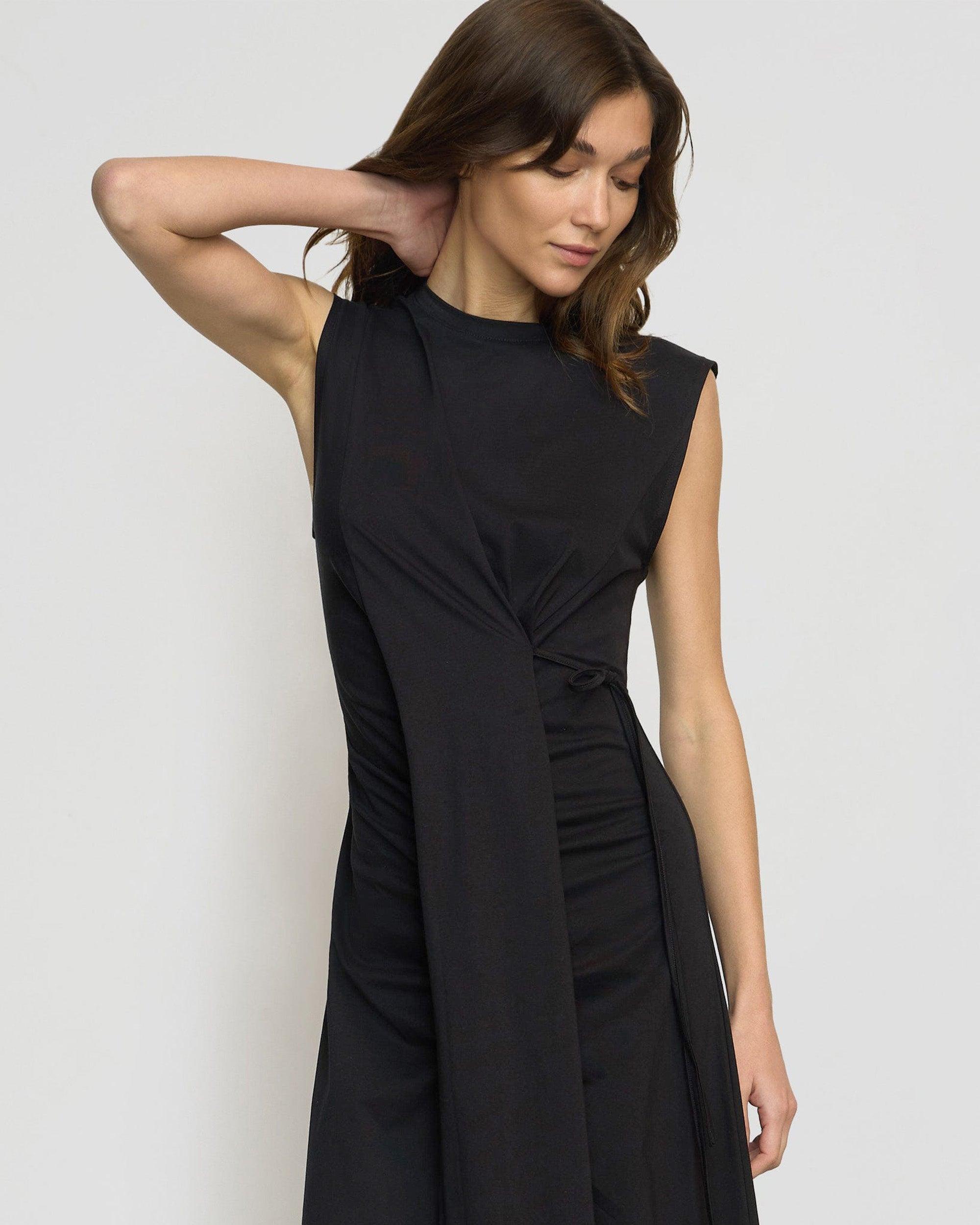 Agnes Twist-Drape Jersey Dress Product Image