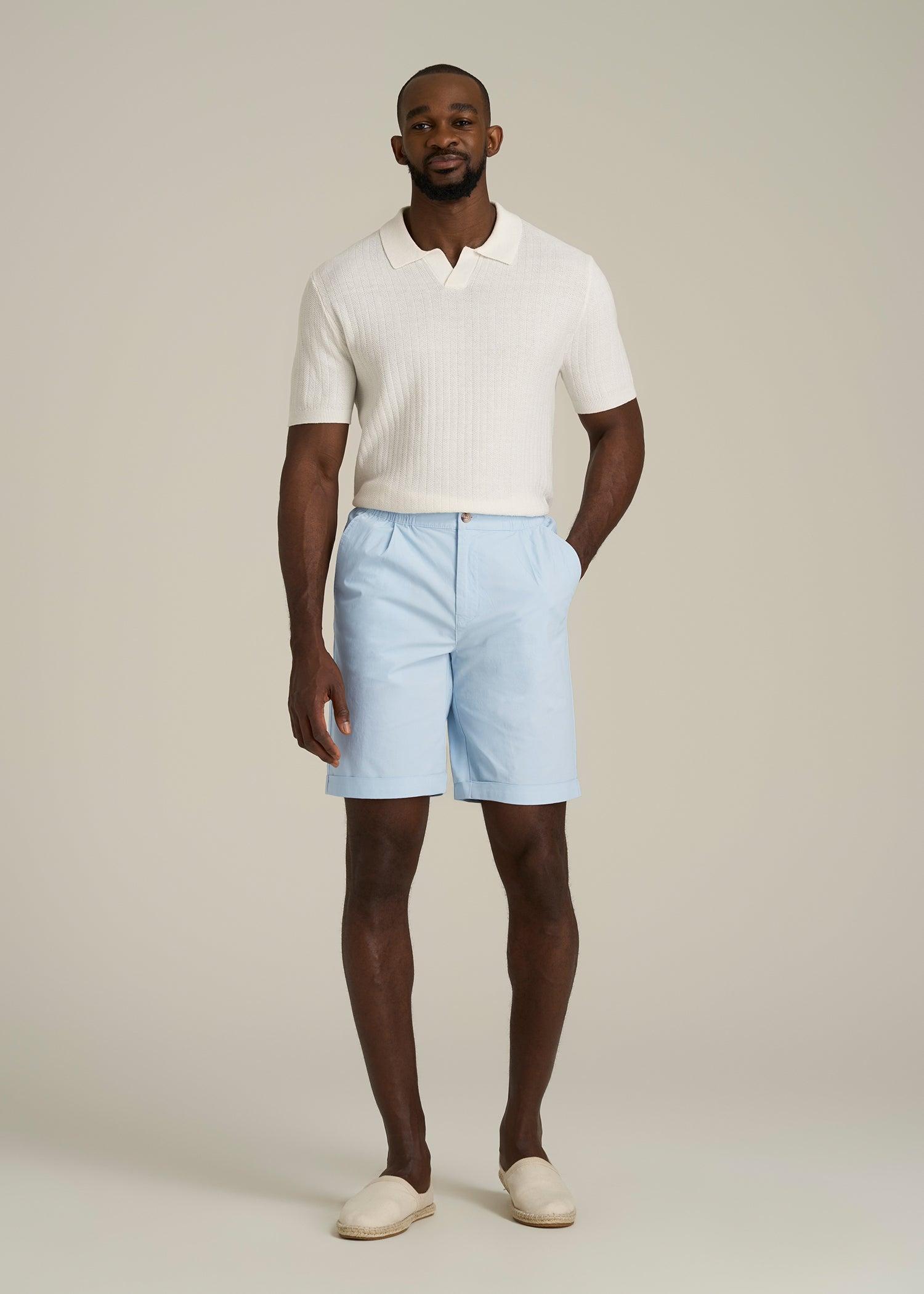 Bermuda Shorts for Tall Men in Ice Blue Male Product Image