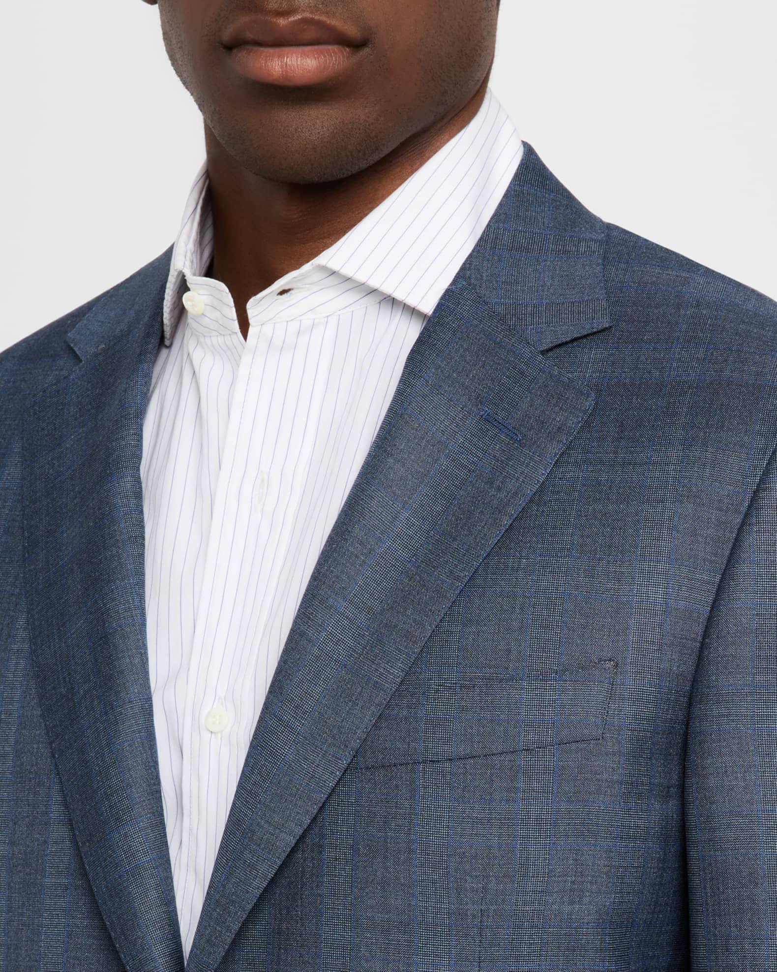 Men's Wool-Silk Plaid Suit Product Image