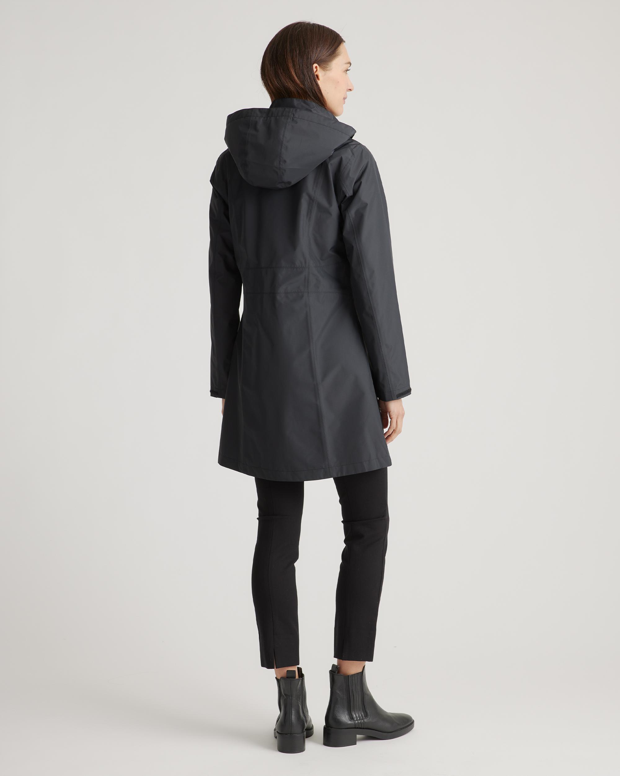 Quince | Women's Weatherproof Long Rain Shell Jacket Polyester/Recycled Polyester Blend Product Image