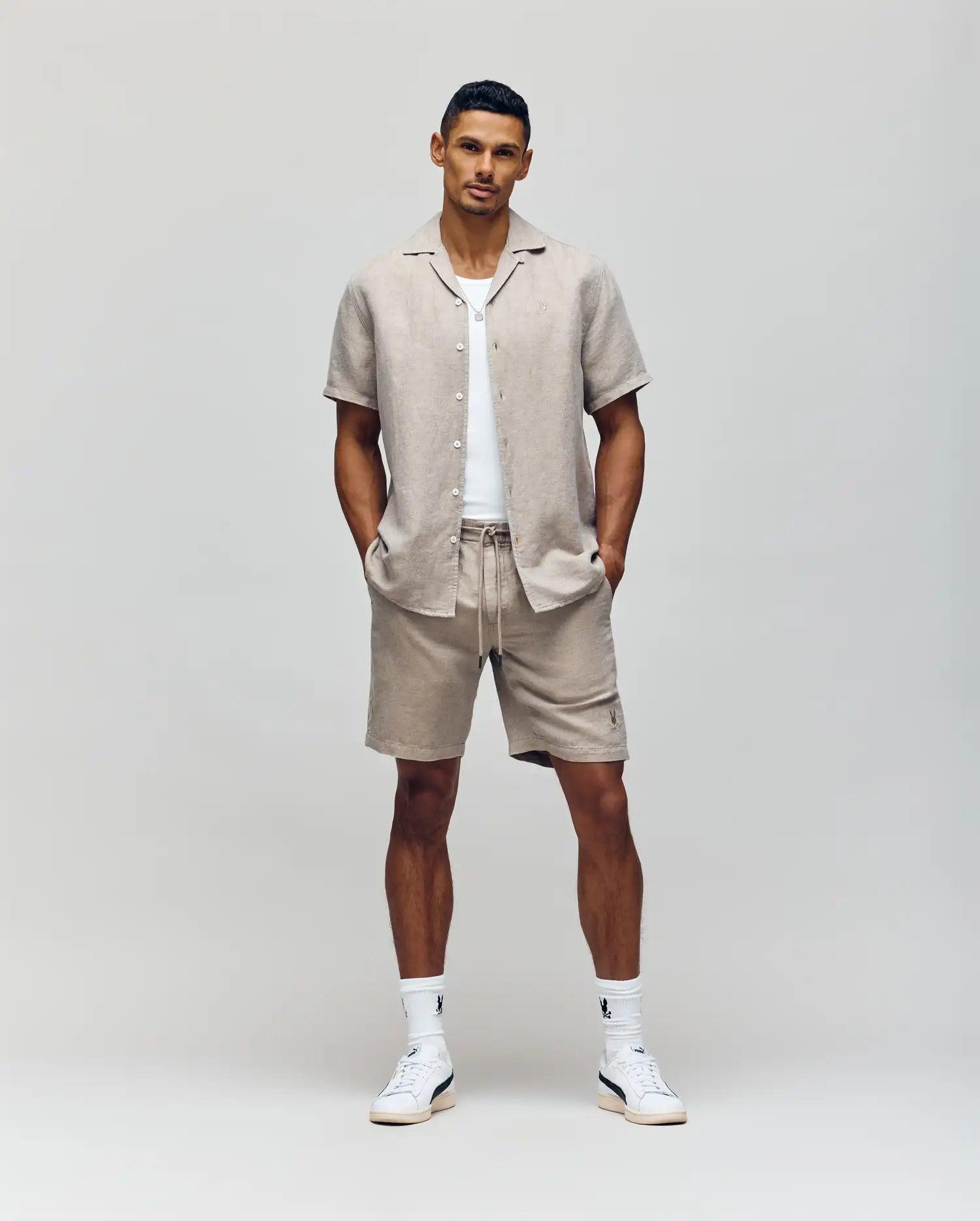 MENS WINDCREST LINEN BLEND DRAWSTRING SHORT - B6R474C200 Product Image