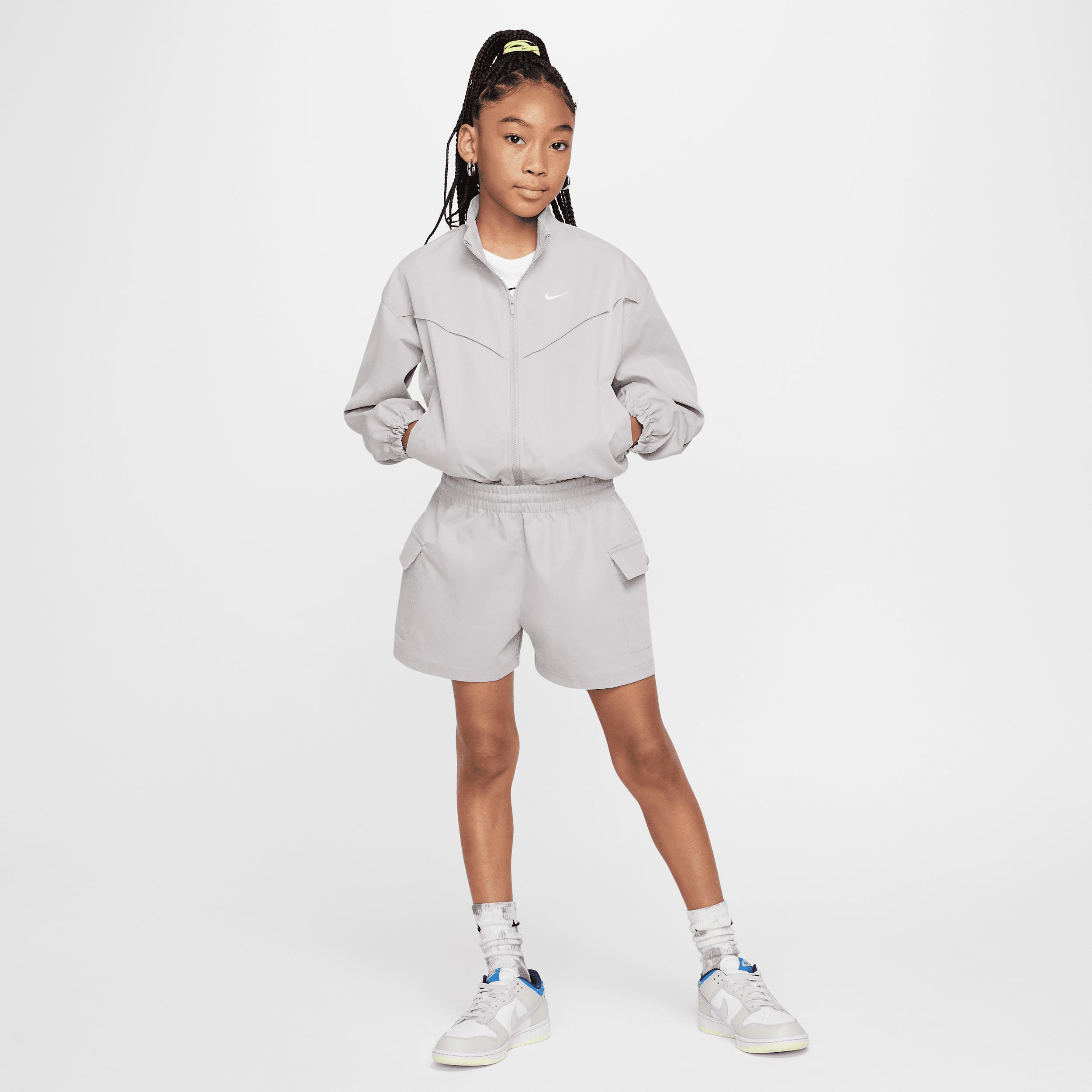 Unisex Nike Sportswear Girls Woven Cargo Shorts | HF8178-009 Product Image